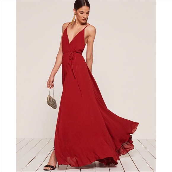 Reformation Dresses & Skirts - Reformation Callalilly Dress in Crimson NWT